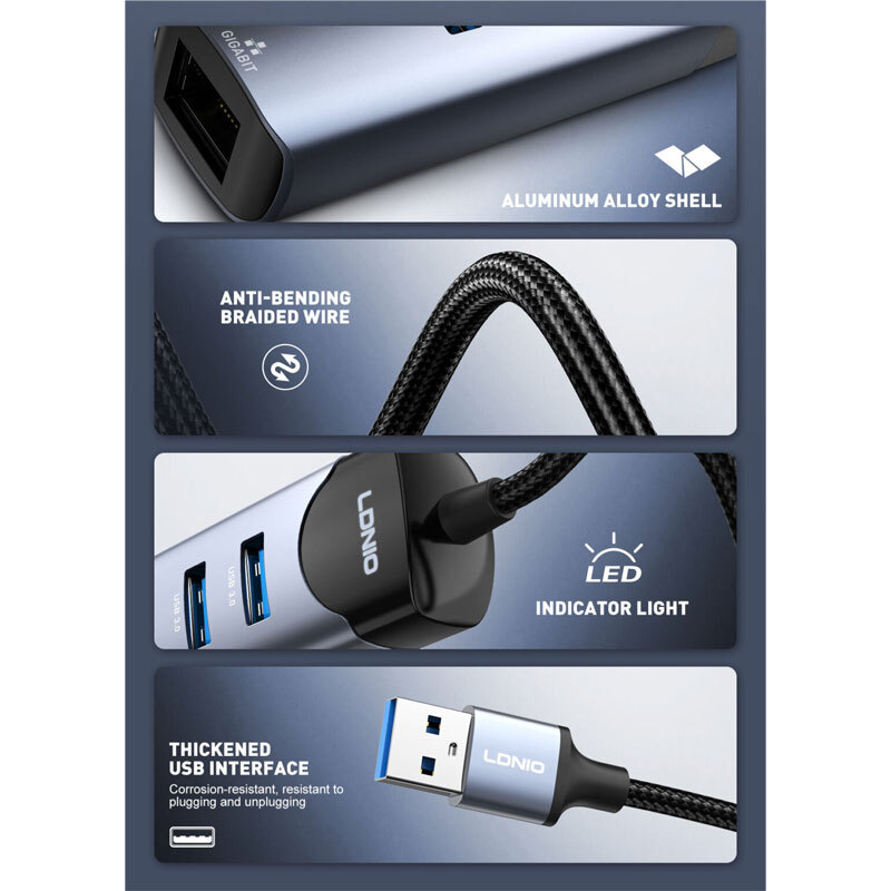 هاب 4 پورت USB الدینیو DS-144U