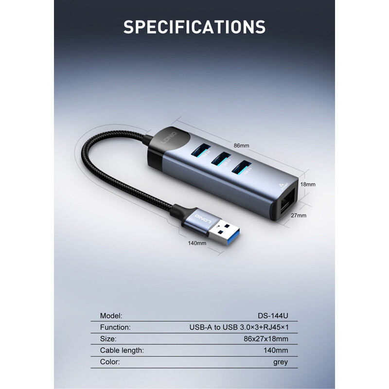 هاب 4 پورت USB الدینیو DS-144U