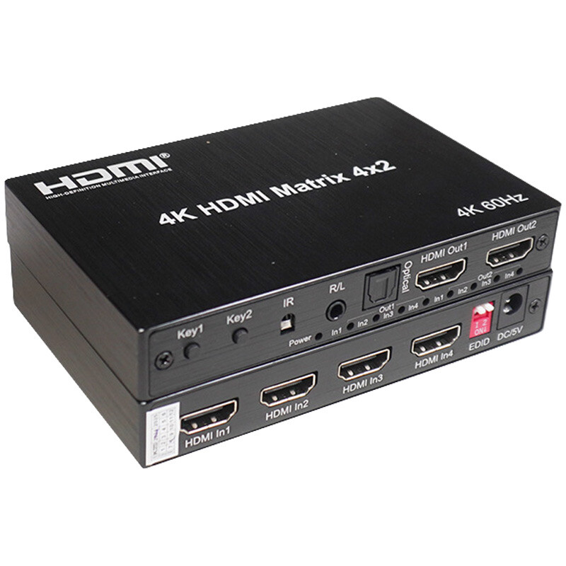 ماتریکس 4 در 2 HDMI کی نت K-M42 + ریموت کنترل