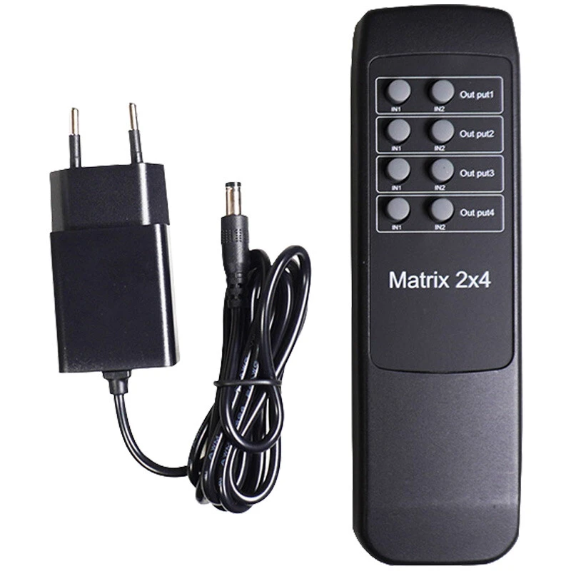 ماتریکس 2 در 4 HDMI کی نت K-M24 + ریموت کنترل