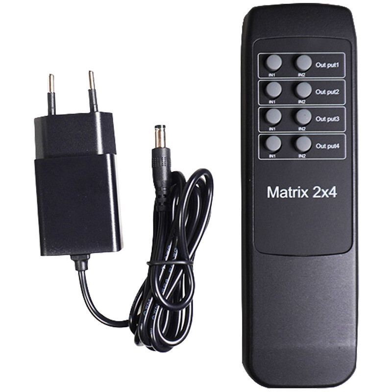ماتریکس 2 در 4 HDMI کی نت K-M24 + ریموت کنترل