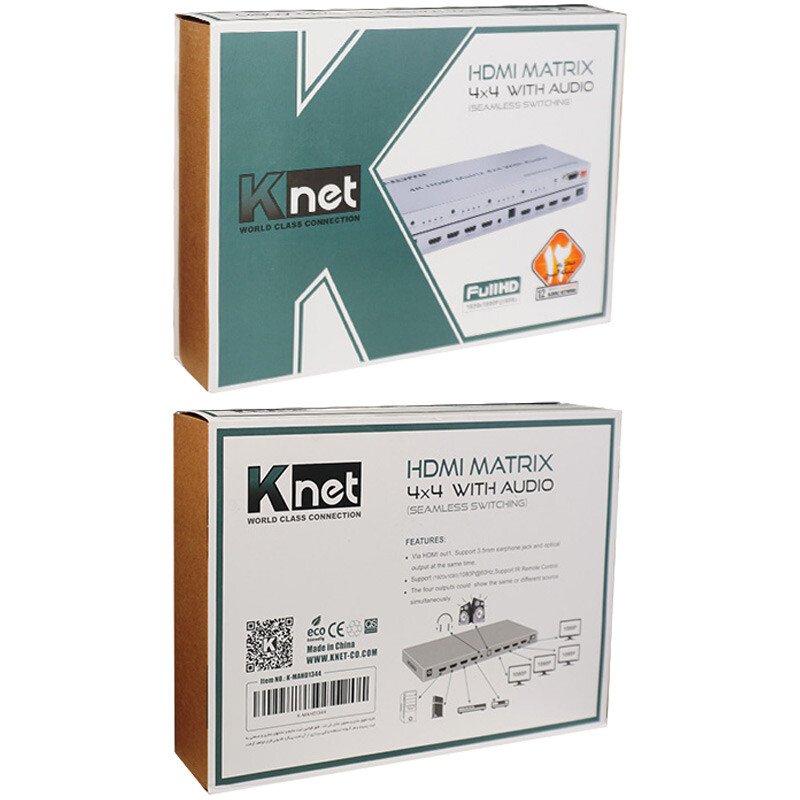 ماتریکس 4 در 4 HDMI کی نت K-M44 + ریموت کنترل