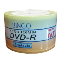 دی وی دی خام بینگو Printable ظرفیت 4.7 گیگابایت بسته 50 عددی