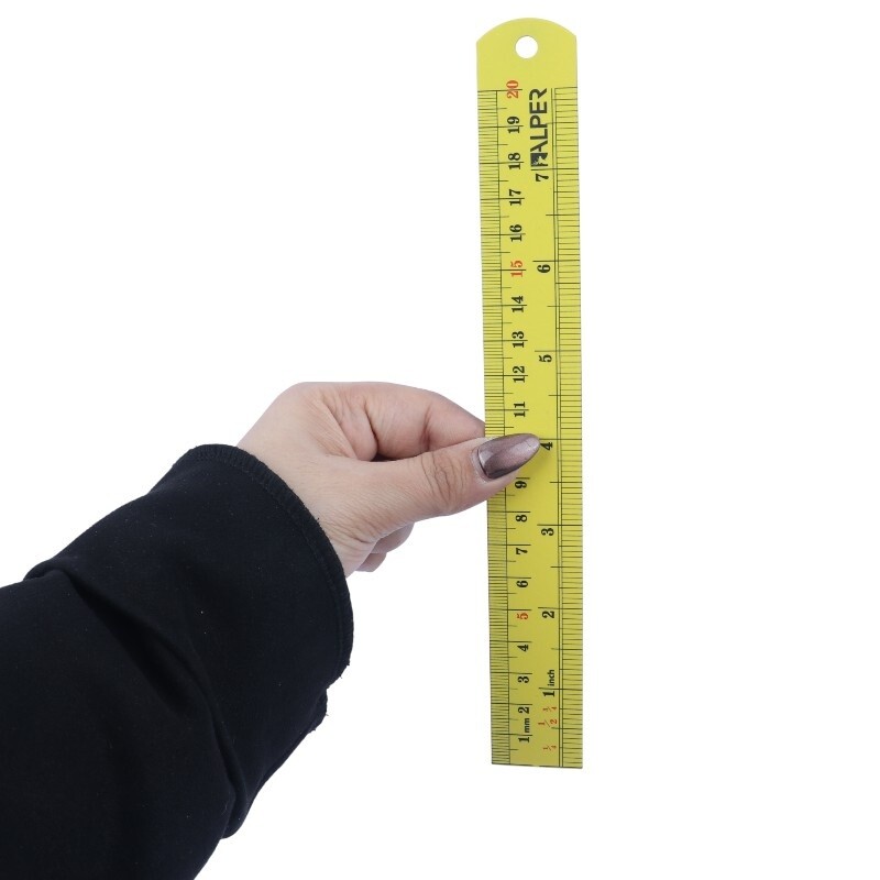 خط کش فلزی رنگی آلپر Alper 20cm