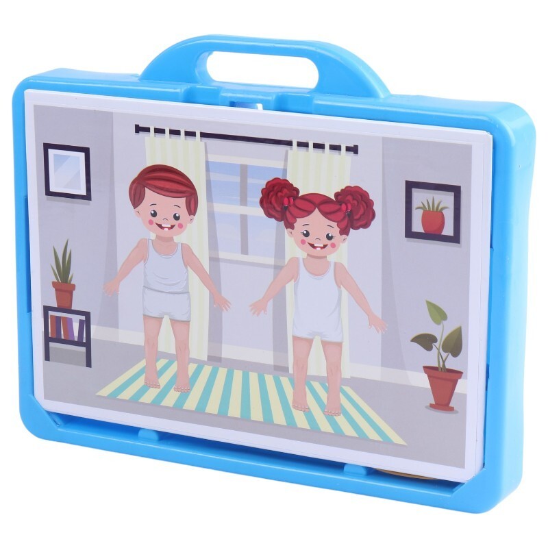 پازل مگنتی 34 تکه لباس فسقلی ها فرفره های رنگی پویا کد 010365