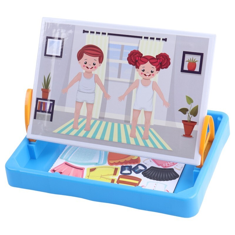 پازل مگنتی 34 تکه لباس فسقلی ها فرفره های رنگی پویا کد 010365