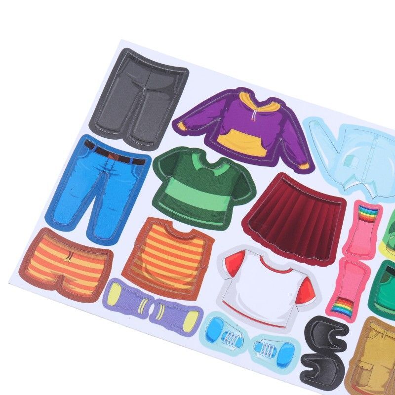 پازل مگنتی 34 تکه لباس فسقلی ها فرفره های رنگی پویا کد 010365