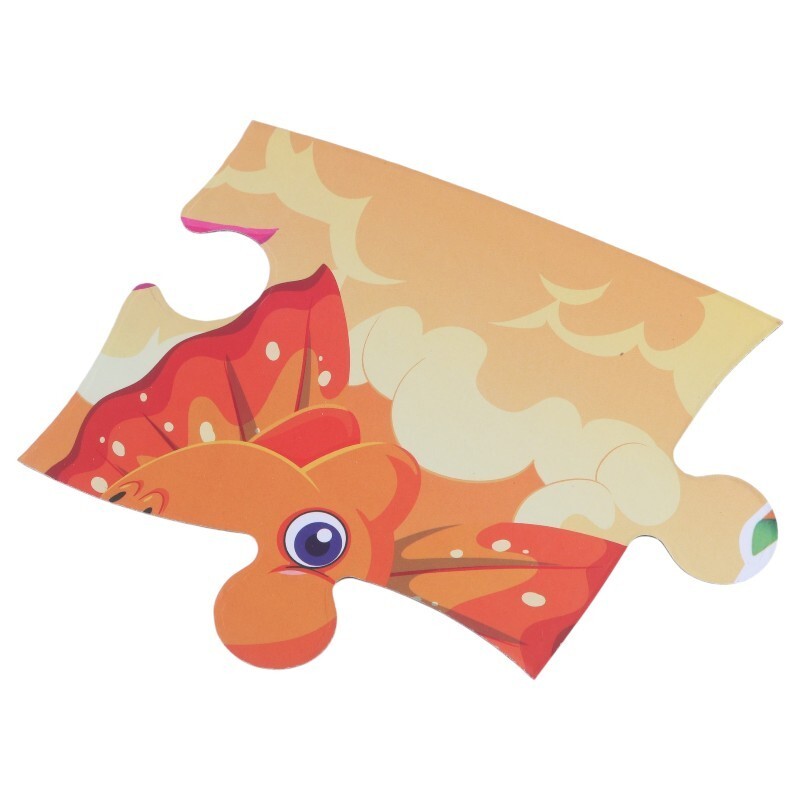 پازل 20 تکه دو رو فرفره های رنگی پویا طرح حیوانات جنگل و دایناسور ها کد 010708