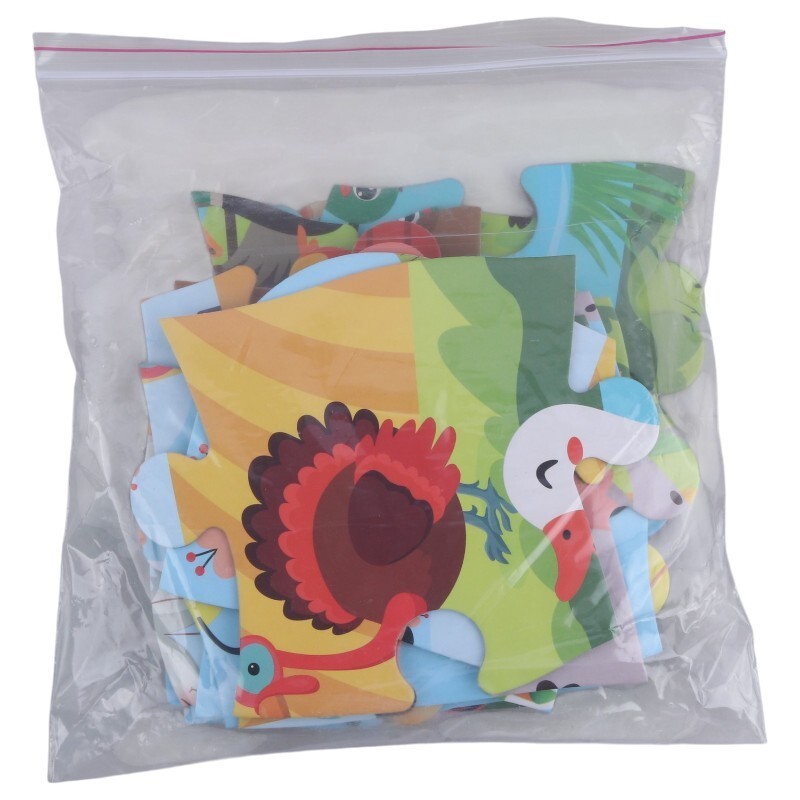 پازل 20 تکه دو رو فرفره های رنگی پویا طرح خانه و حیوانات مزرعه کد 010710