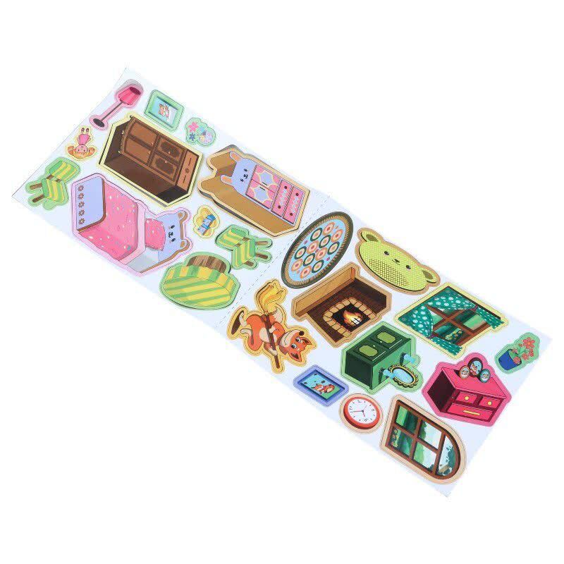 بازی فکری جورچین آهنربایی 22 تکه فرفره های رنگی پویا اتاق کوچک من کد 010364