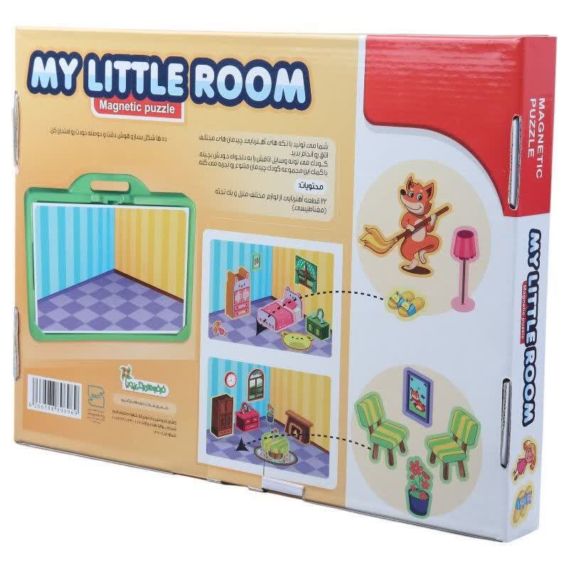 بازی فکری جورچین آهنربایی 22 تکه فرفره های رنگی پویا اتاق کوچک من کد 010364