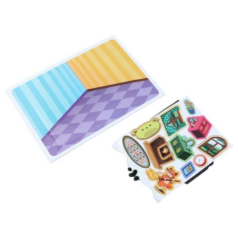 بازی فکری جورچین آهنربایی 22 تکه فرفره های رنگی پویا اتاق کوچک من کد 010364