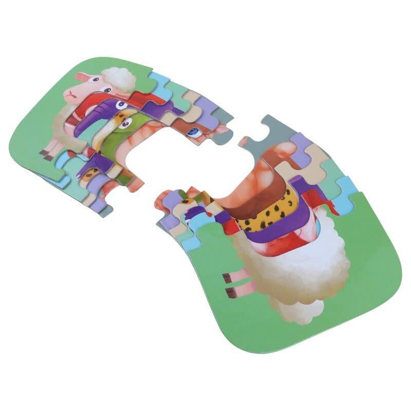 پازل لمسی 18 تکه فرفره های رنگی پویا طرح حیوانات Touch Puzzle کد 010982