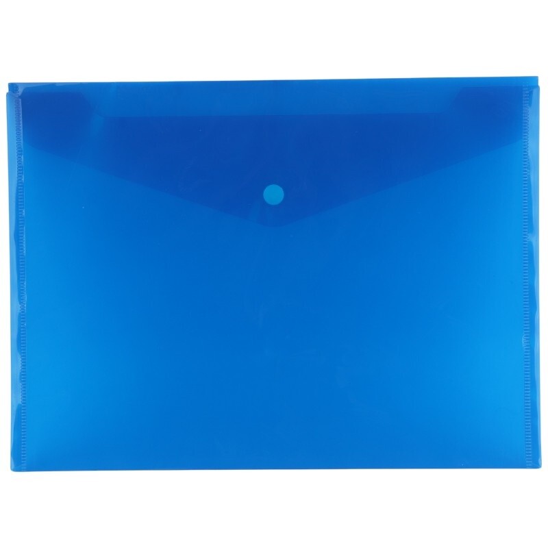 پوشه دکمه دار ساده شفاف A4 بسته 20 عددی کد 1