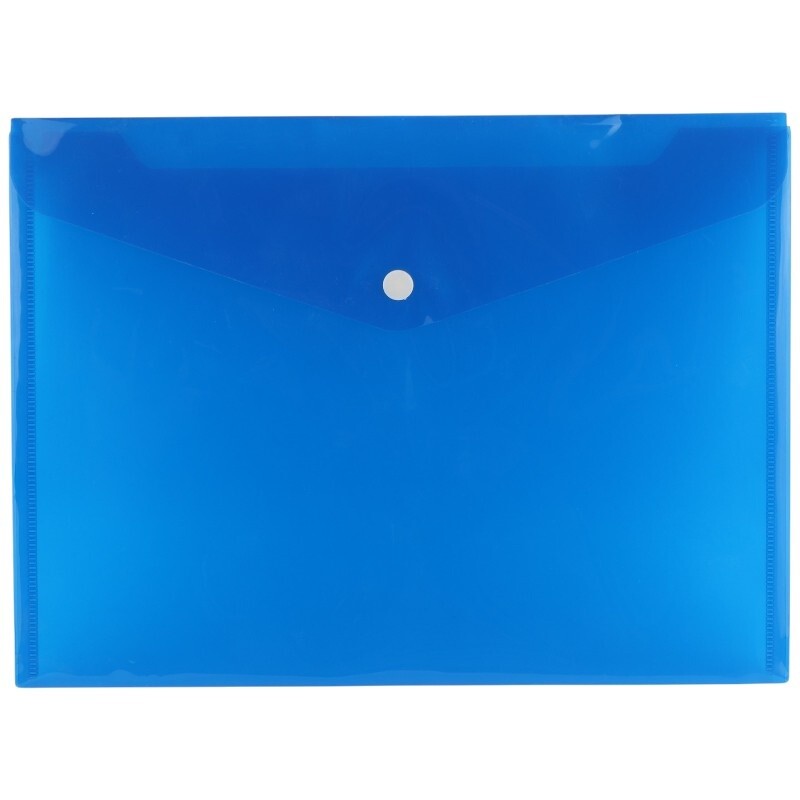 پوشه دکمه دار ساده شفاف A4 بسته 20 عددی کد 1