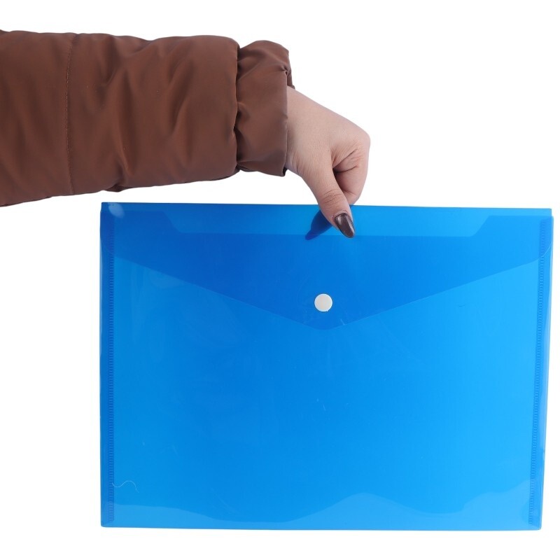 پوشه دکمه دار ساده شفاف A4 بسته 20 عددی کد 1