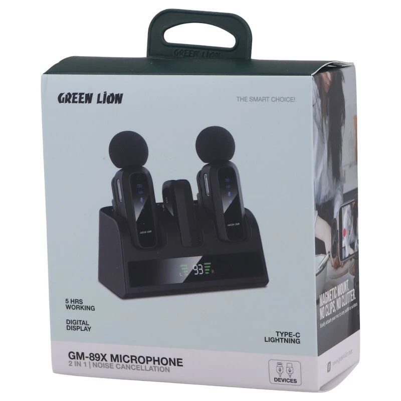 میکروفون یقه ای بی سیم Green Lion GM-89X