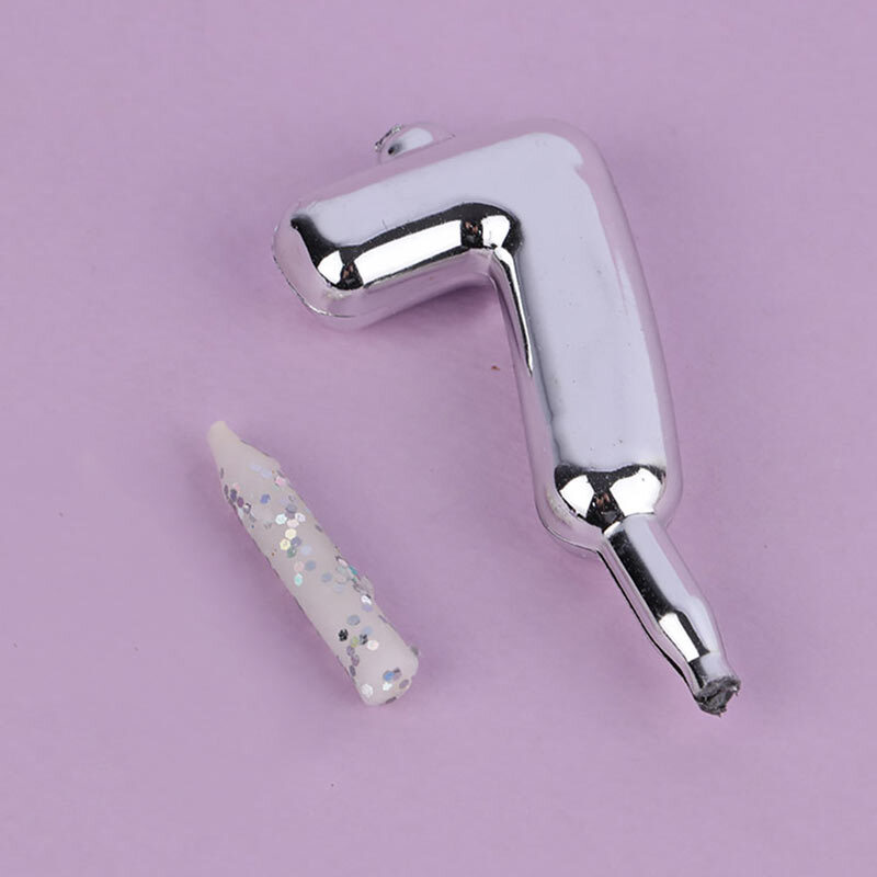 شمع تولد اعداد نقره ای مستر کندل Mini