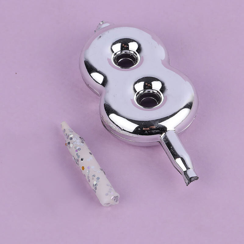 شمع تولد اعداد نقره ای مستر کندل Mini