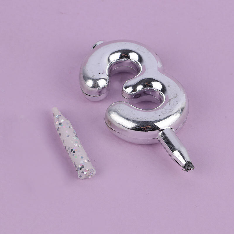 شمع تولد اعداد نقره ای مستر کندل Mini