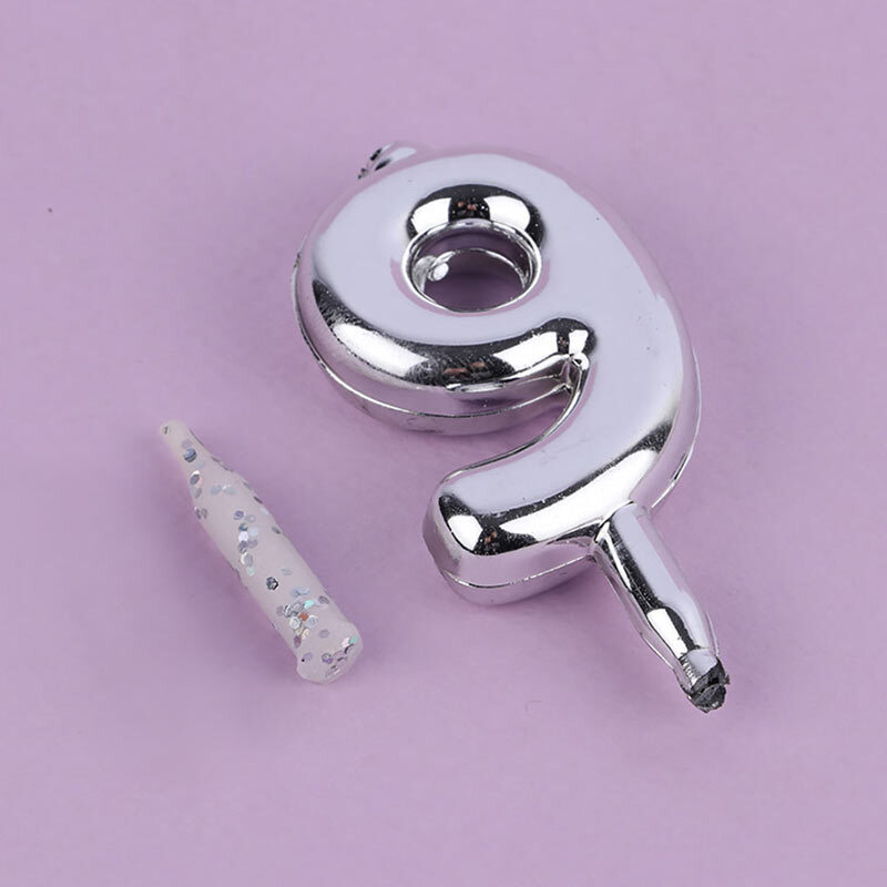 شمع تولد اعداد نقره ای مستر کندل Mini