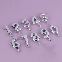 شمع تولد اعداد نقره ای مستر کندل Mini