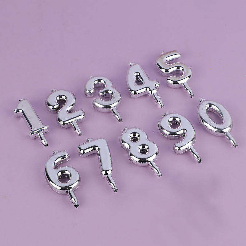 شمع تولد اعداد نقره ای مستر کندل Mini