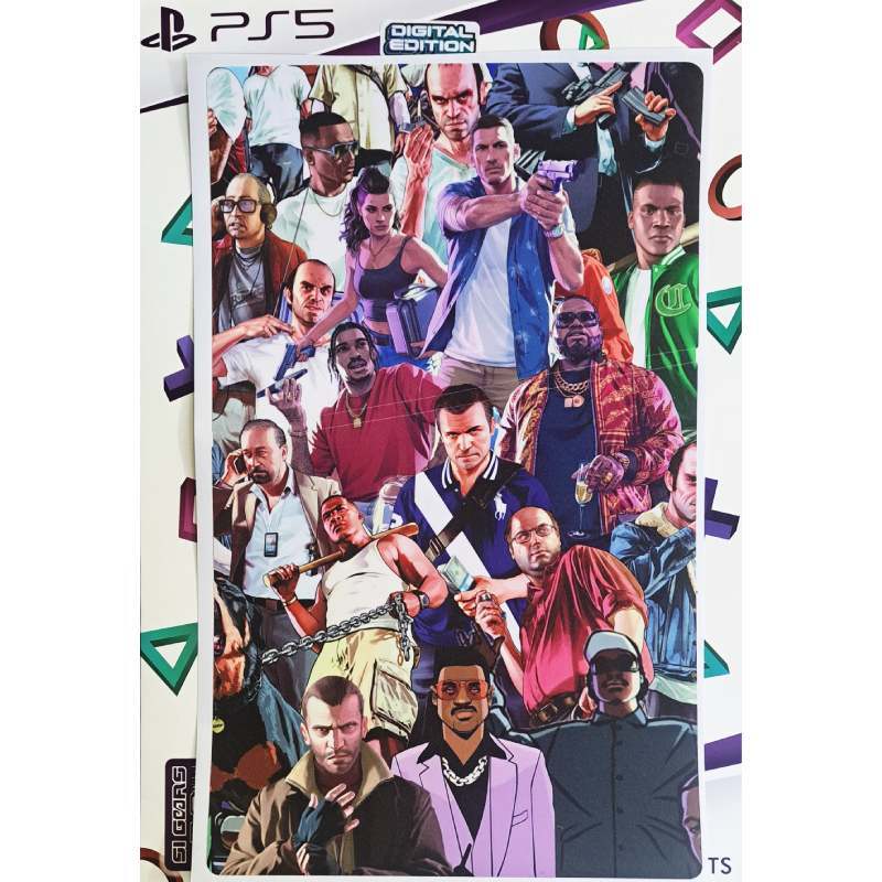 اسکین پلی استیشن 5 اسلیم دیجیتال گیم اور طرح GTA