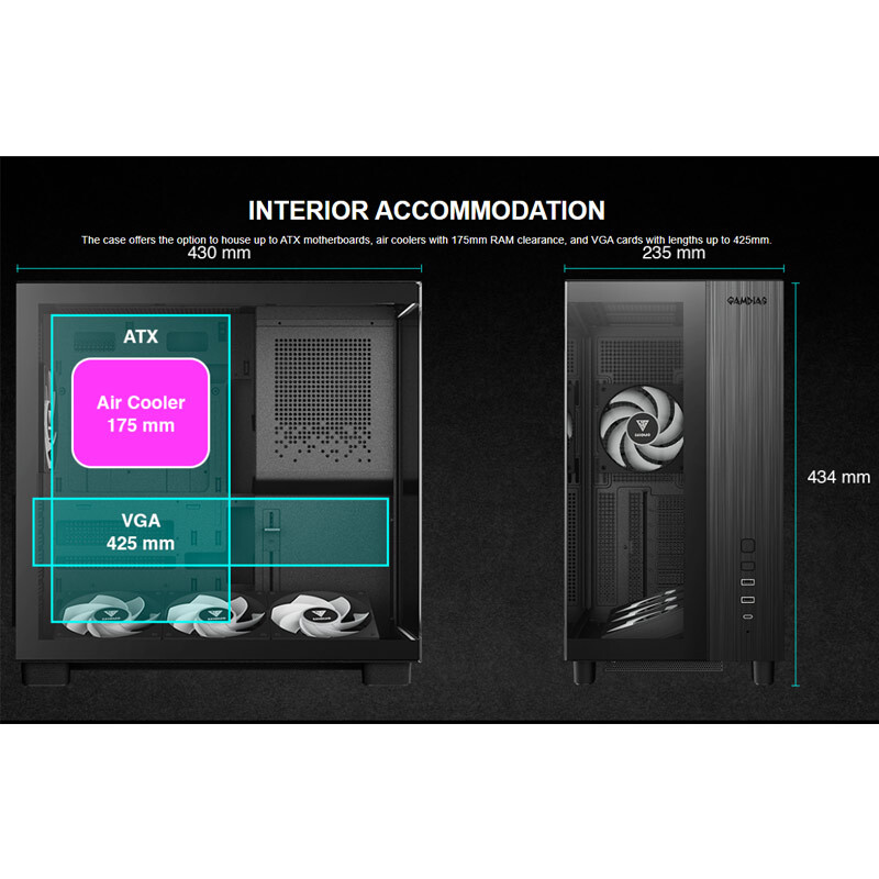 کیس کامپیوتر گیم دیاس Gamdias Atlas M4