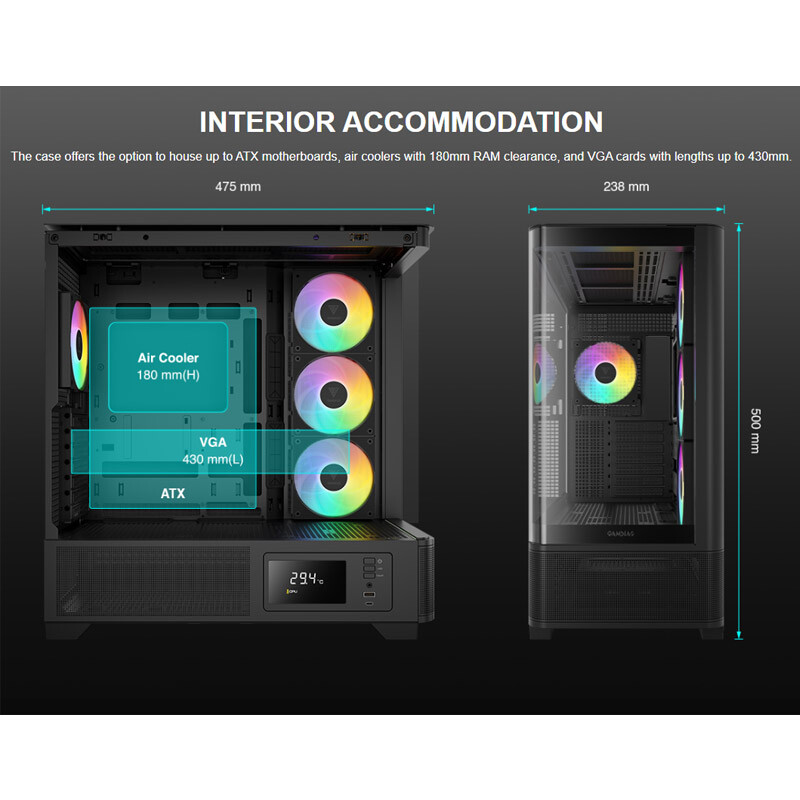 کیس کامپیوتر گیم دیاس Gamdias Atlas P2 CG