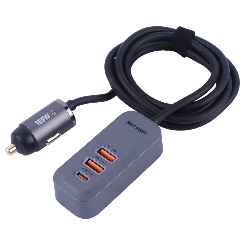 شارژر فندکی 30 وات گرین لاین Triple GL-309 GN100WPDQC