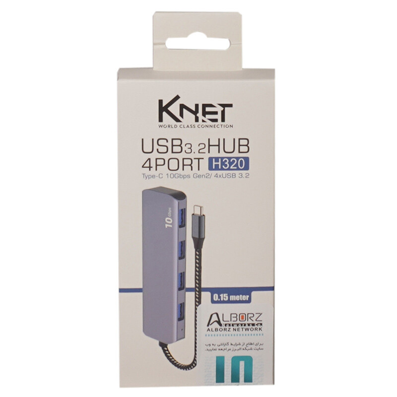 هاب 4 پورت Type-C کی نت K-HC320