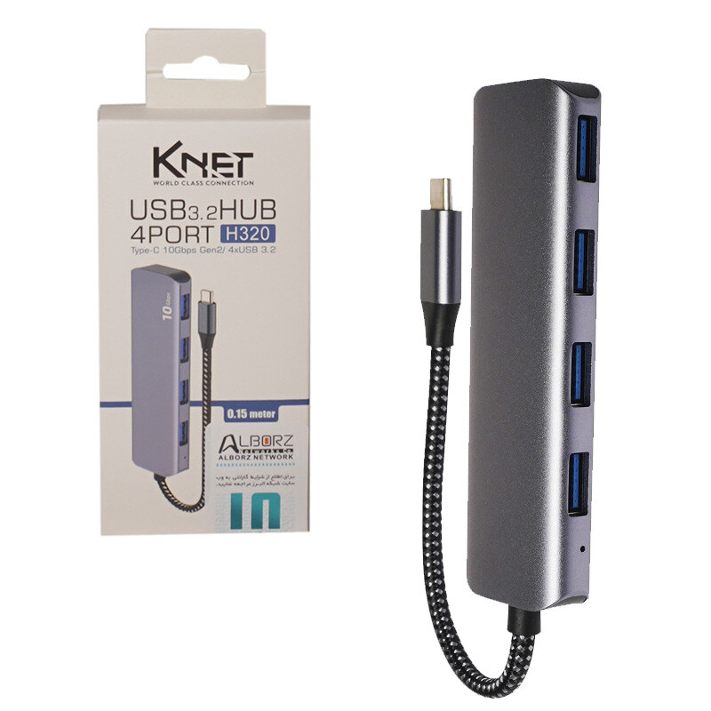 هاب 4 پورت Type-C کی نت K-HC320