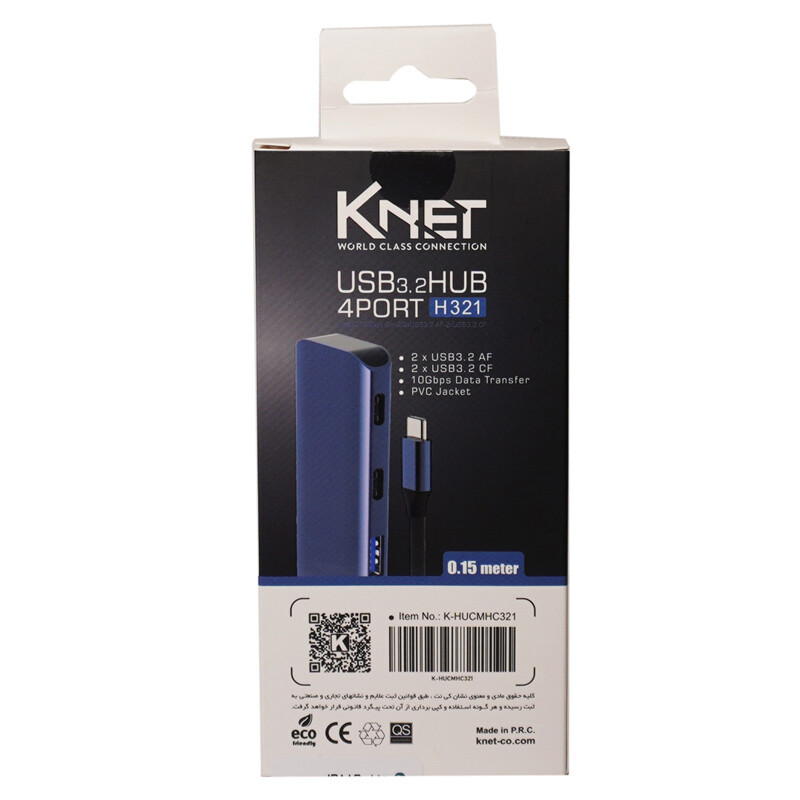 هاب 4 پورت Type-C کی نت K-HC321