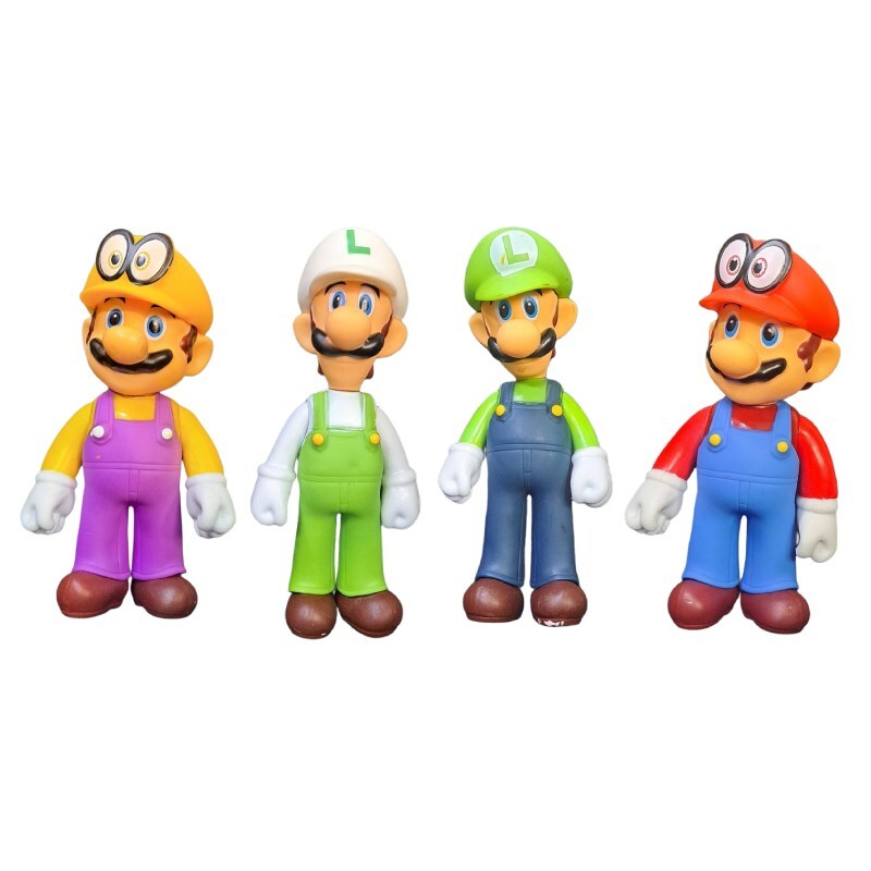 اکشن فیگور سوپر ماریو کد S10 بسته 4 عددی