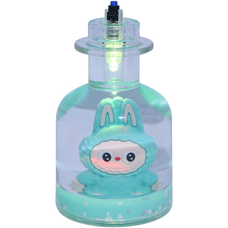 بطری آکواریومی دکوری چراغ دار طرح لبوبو کد 1173