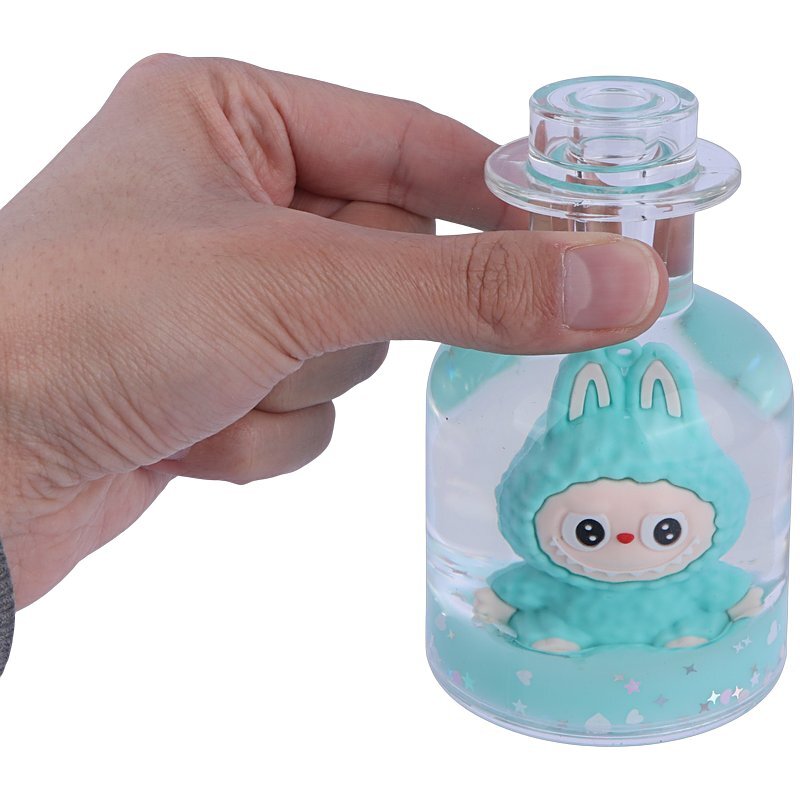 بطری آکواریومی دکوری چراغ دار طرح لبوبو کد 1173