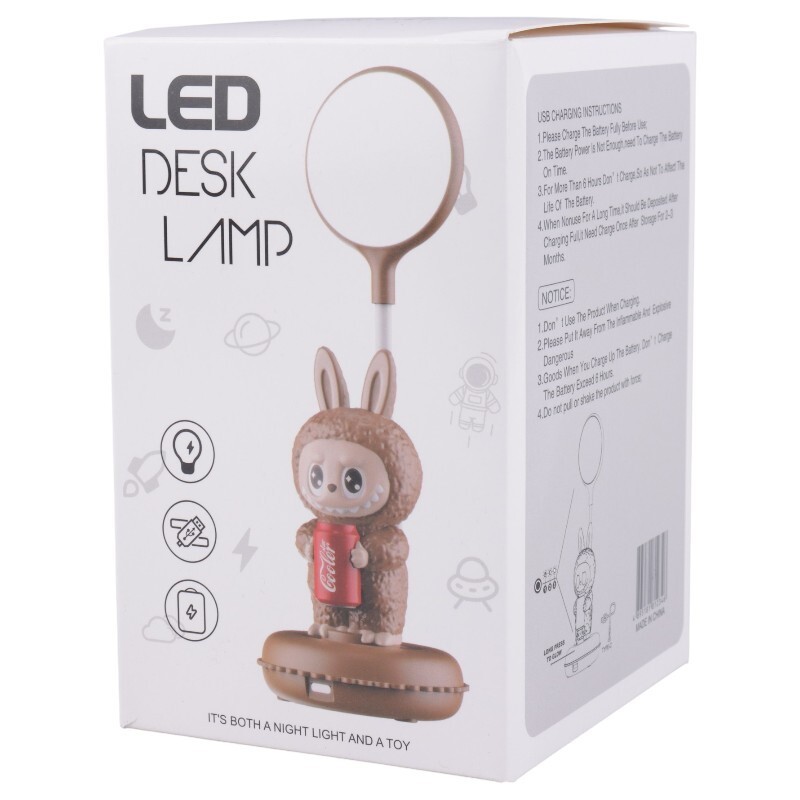 چراغ مطالعه فانتزی شارژی طرح نوشابه ای لبوبو JJL123 کد 1056