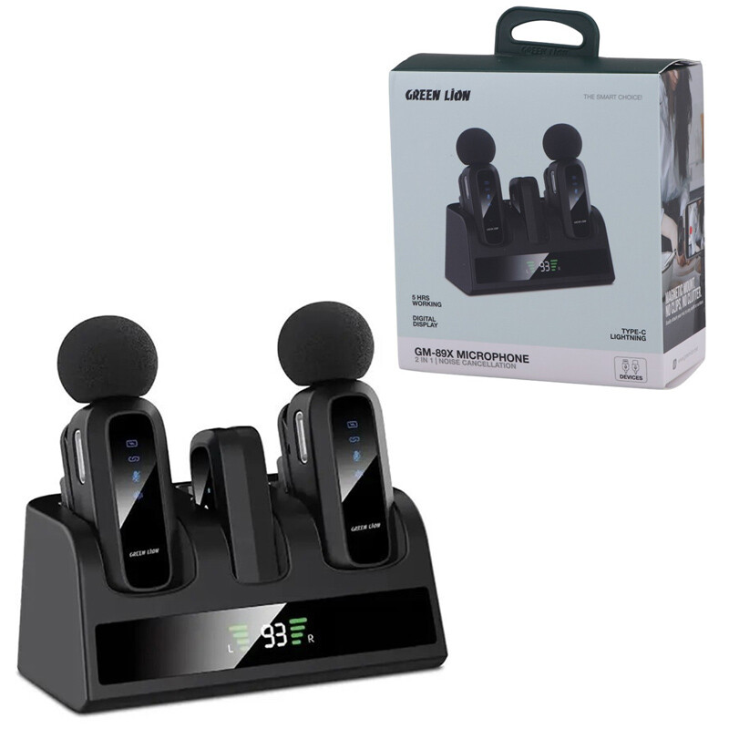 میکروفون یقه ای بی سیم Green Lion GM-89X