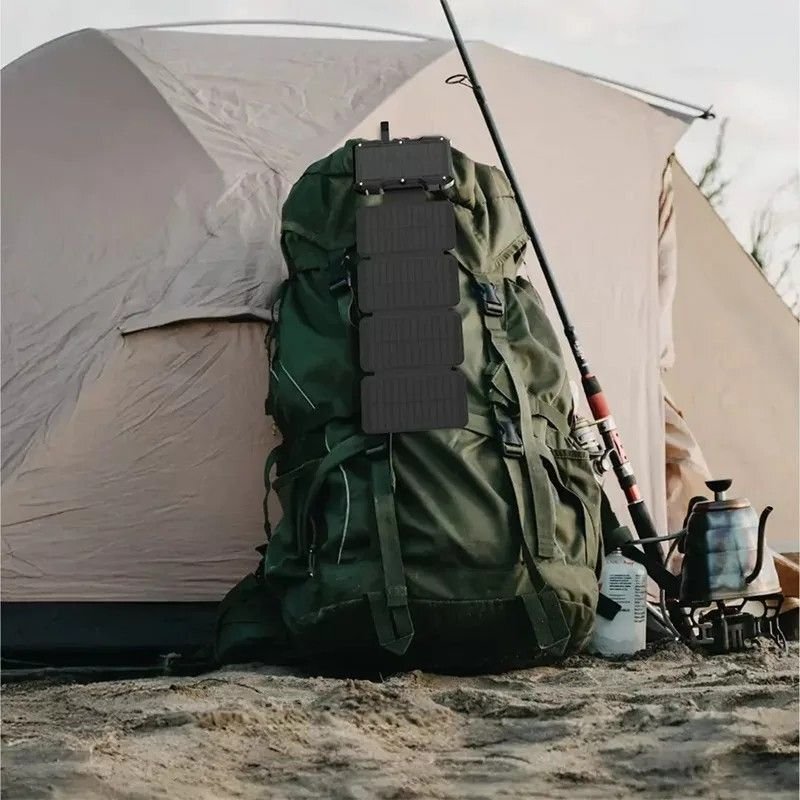 پاور بانک بی سیم خورشیدی فست شارژ گرین لاین Solar 5-Panel GL-PX27 GNSOL5PN20BK PD QC 22.5W ظرفیت 20000 میلی آمپر ساعت