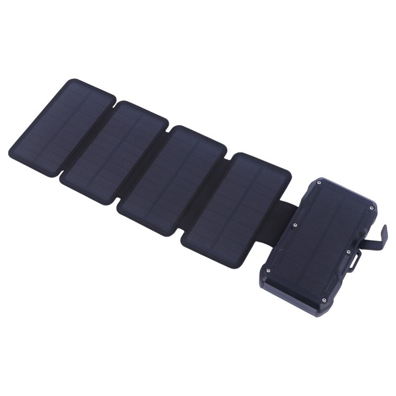 پاور بانک بی سیم خورشیدی فست شارژ گرین لاین Solar 5-Panel GL-PX27 GNSOL5PN20BK PD QC 22.5W ظرفیت 20000 میلی آمپر ساعت