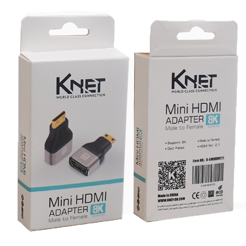 تبدیل Mini Hdmi به HDMI کی نت K-J22