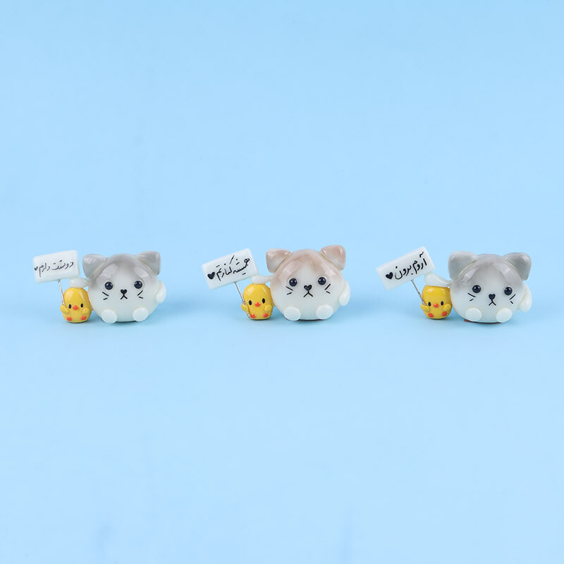 رو داشبوردی طرح گربه و جوجه شب تاب