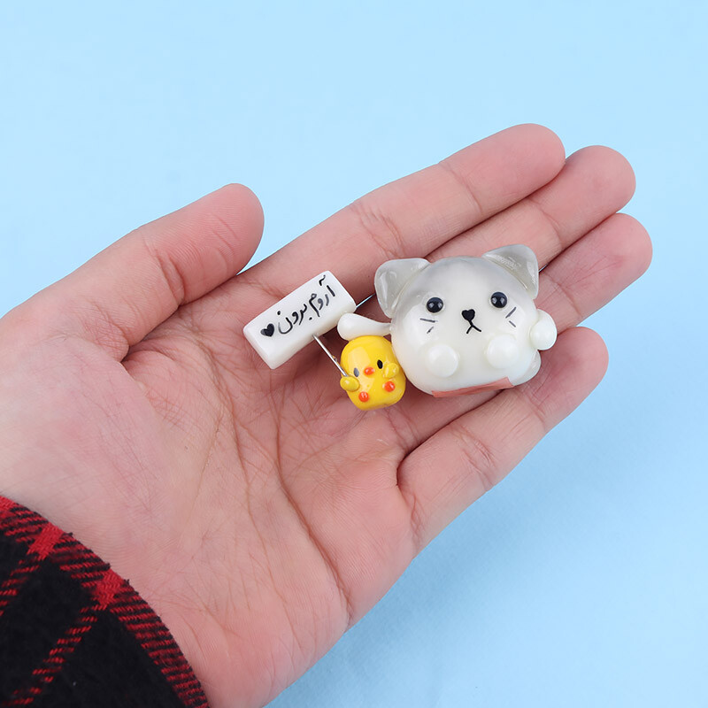 رو داشبوردی طرح گربه و جوجه شب تاب