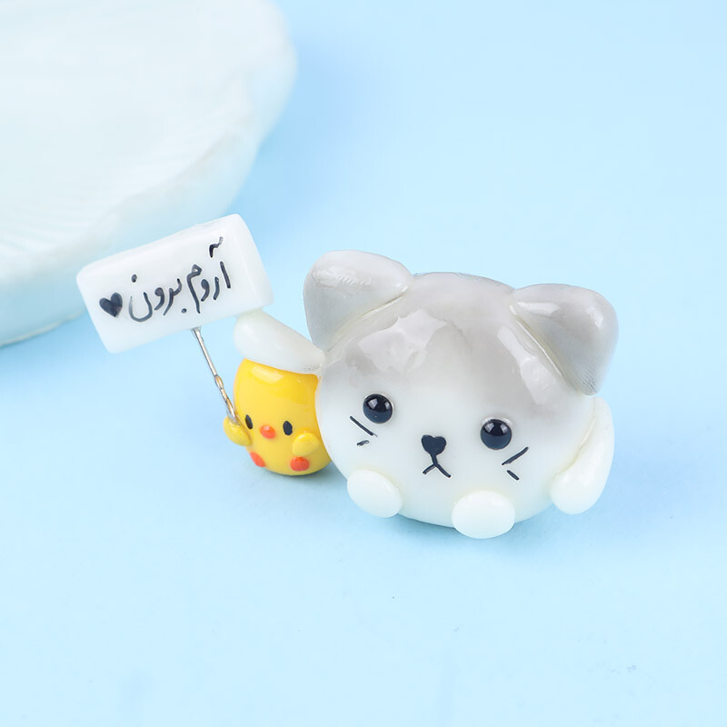 رو داشبوردی طرح گربه و جوجه شب تاب