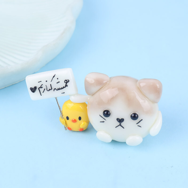 رو داشبوردی طرح گربه و جوجه شب تاب