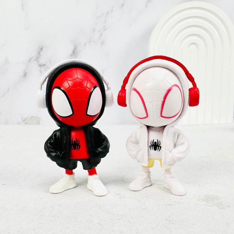 اکشن فیگور طرح اسپایدرمن هودی پوش با هدفون بسته 6 عددی کد F2