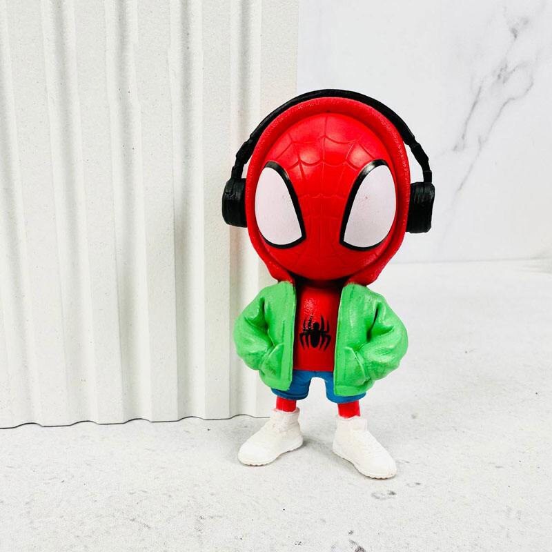 اکشن فیگور طرح اسپایدرمن هودی پوش با هدفون بسته 6 عددی کد F2