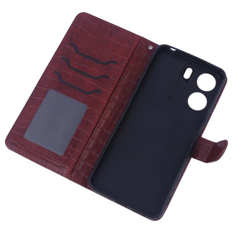 کیف چرمی پوست ماری مگنتی محافظ لنزدار Xiaomi Redmi 13C / Poco C65