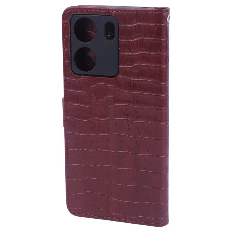 کیف چرمی پوست ماری مگنتی محافظ لنزدار Xiaomi Redmi 13C / Poco C65